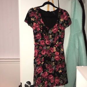Floral mini skater dress